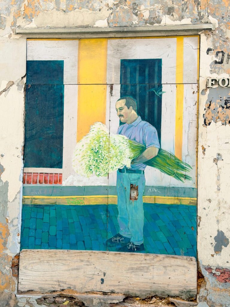 the street art is beautiful in old san juan