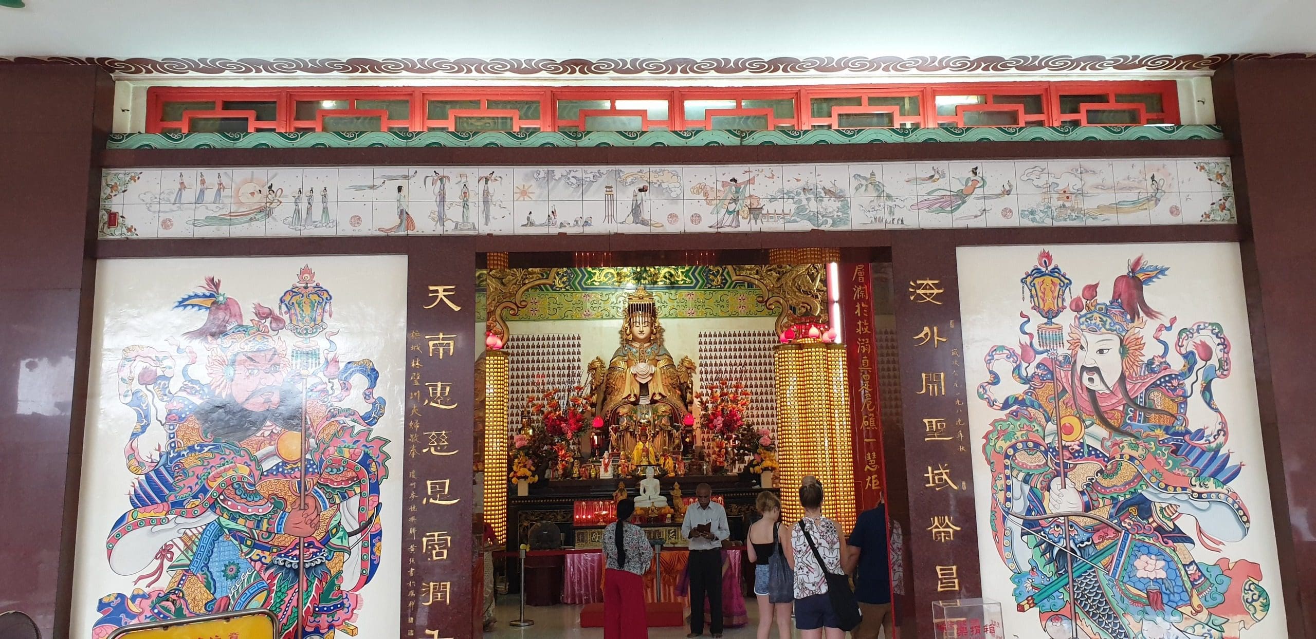 the entrance to the temple