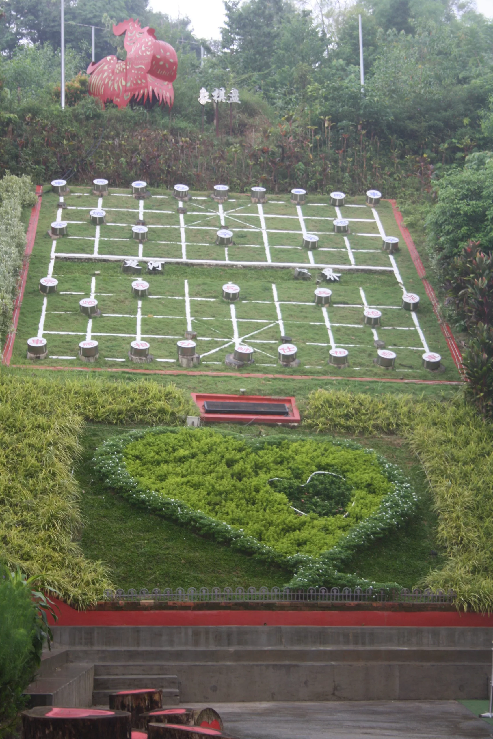 garden art at the temple