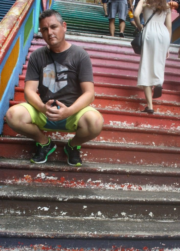 Mike on Batu Cave Stairs, kuala lumpur