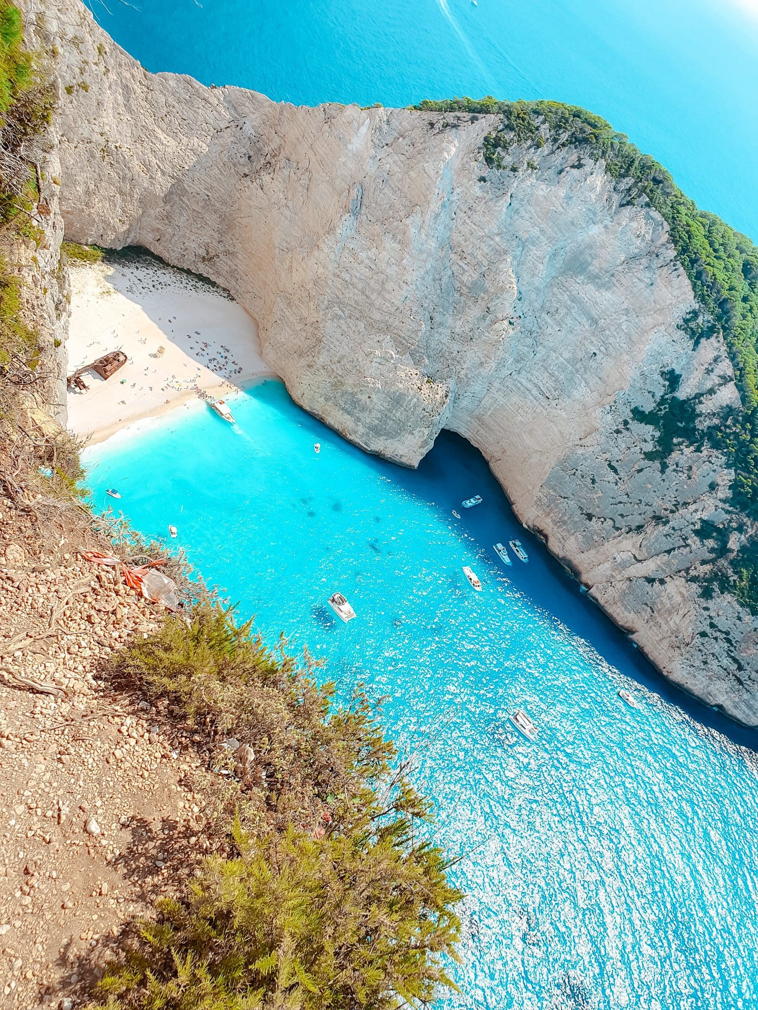 Views from Zante shipwreck viewpoint