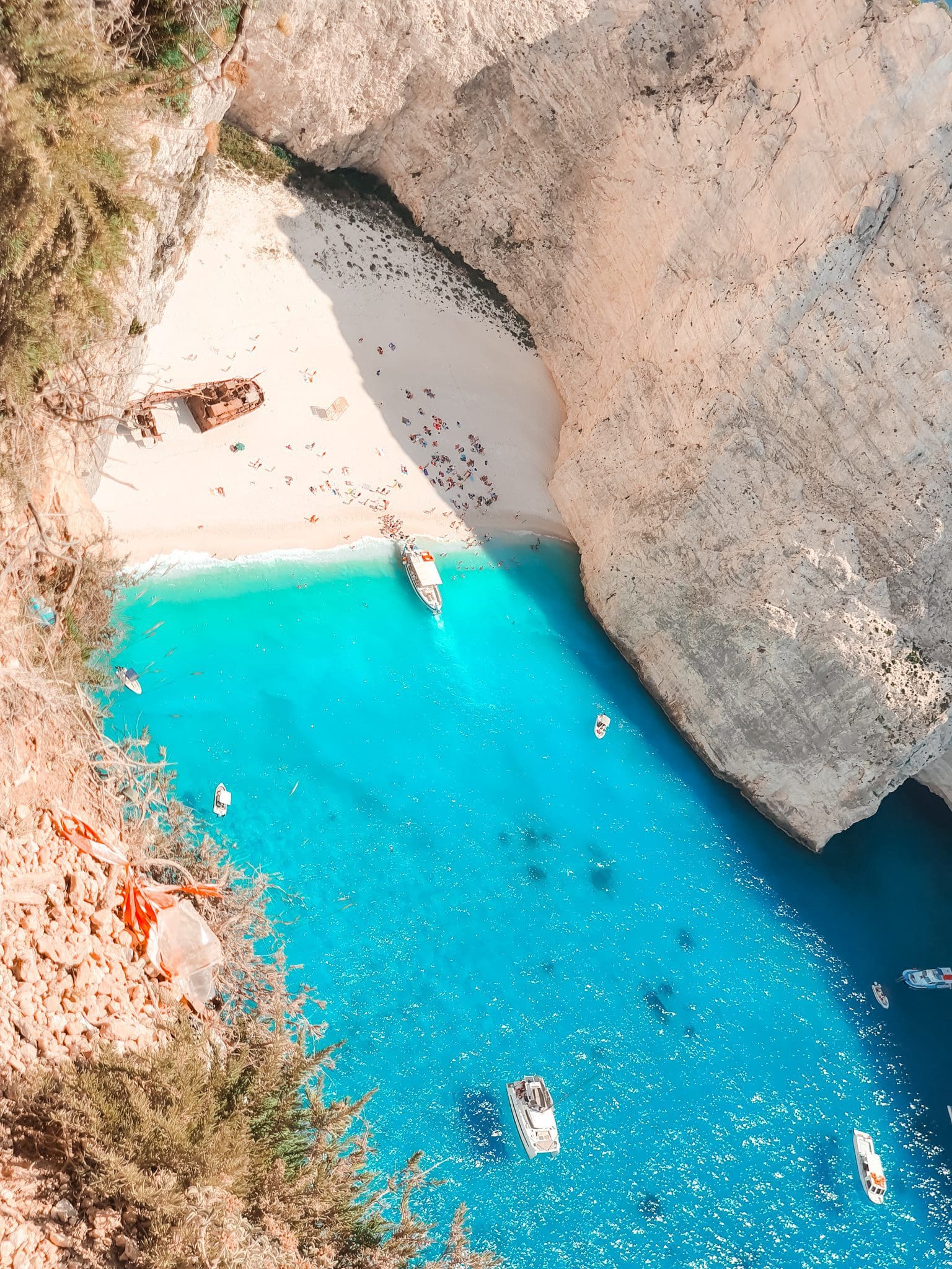 Views from Zante shipwreck viewpoint