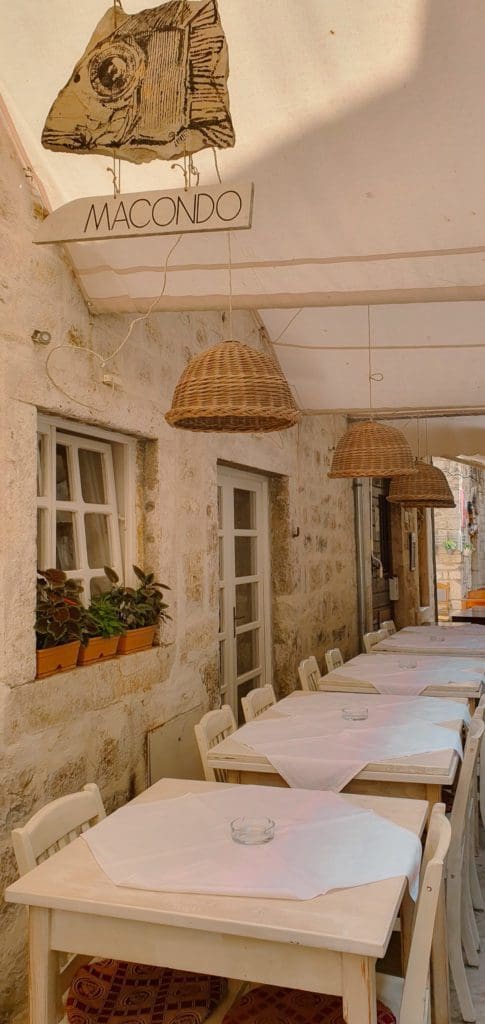 One of the cute restaurants in hvar