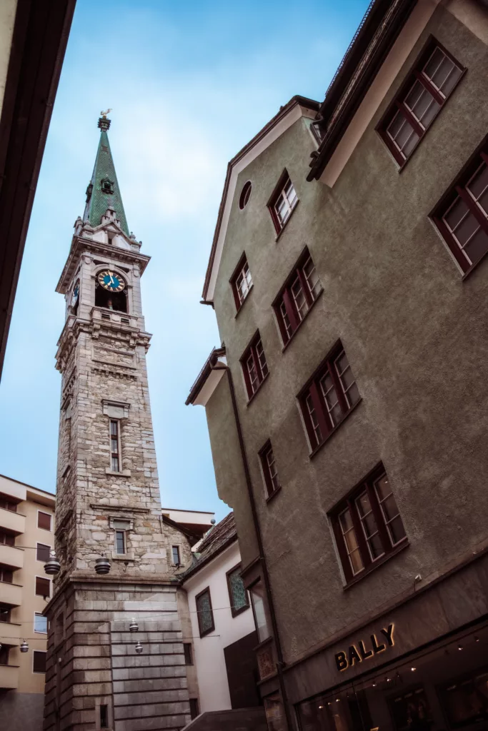 Cute historic town of St Moritz