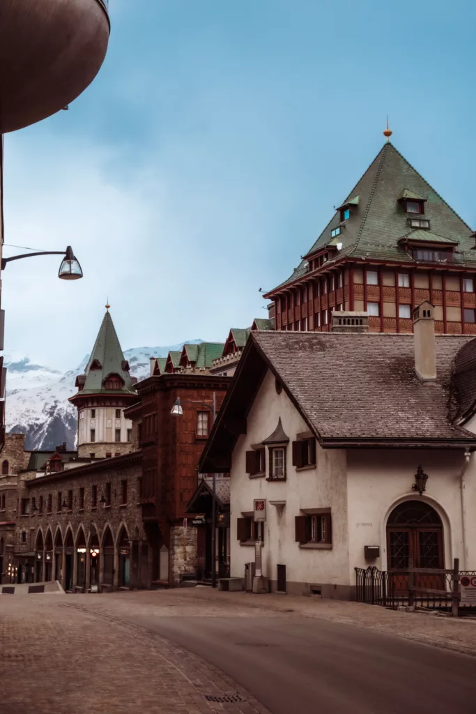 Cute historic town of St Moritz