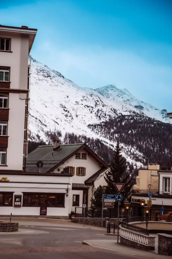 Cute historic town of St Moritz