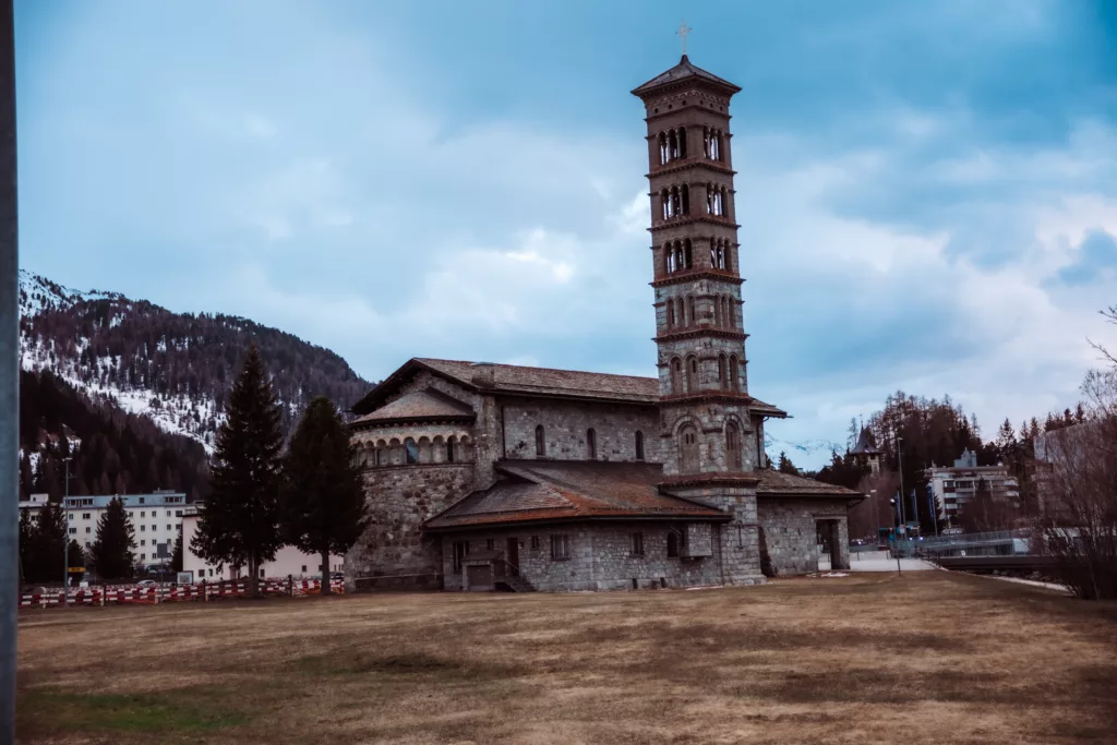 Cute historic town of St Moritz