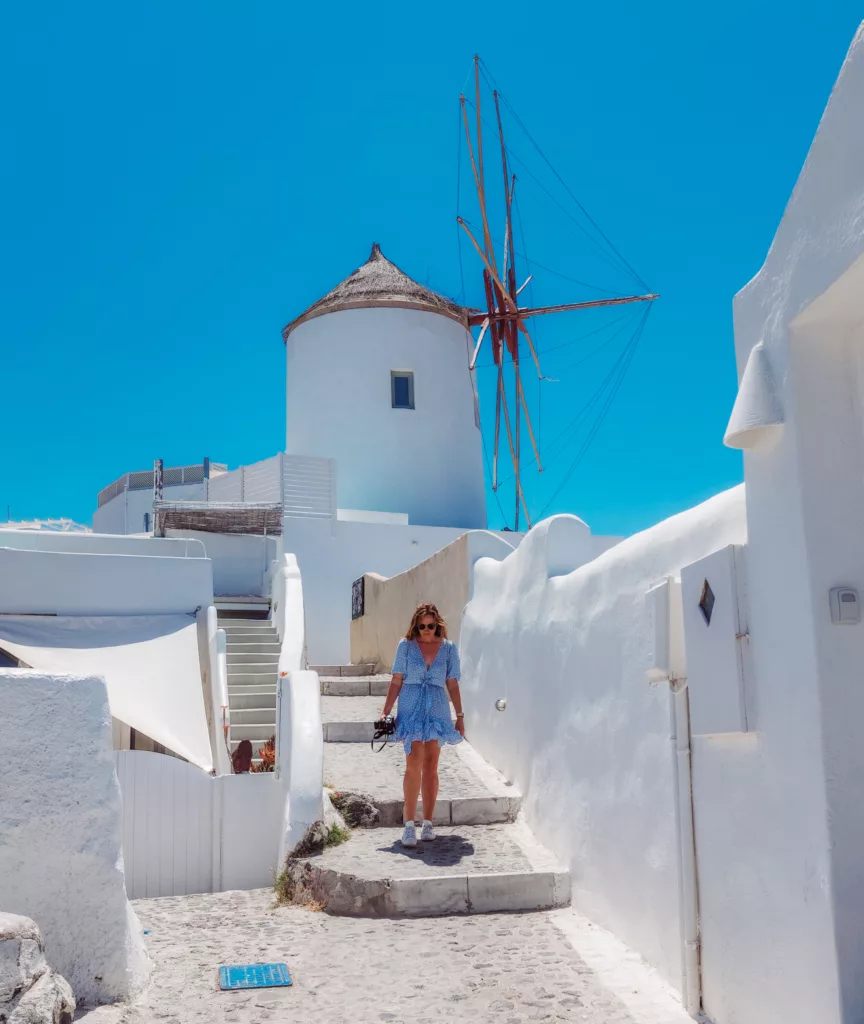 Oia windmills Santorini