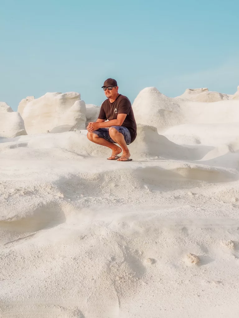 Mike on moon beach Milos