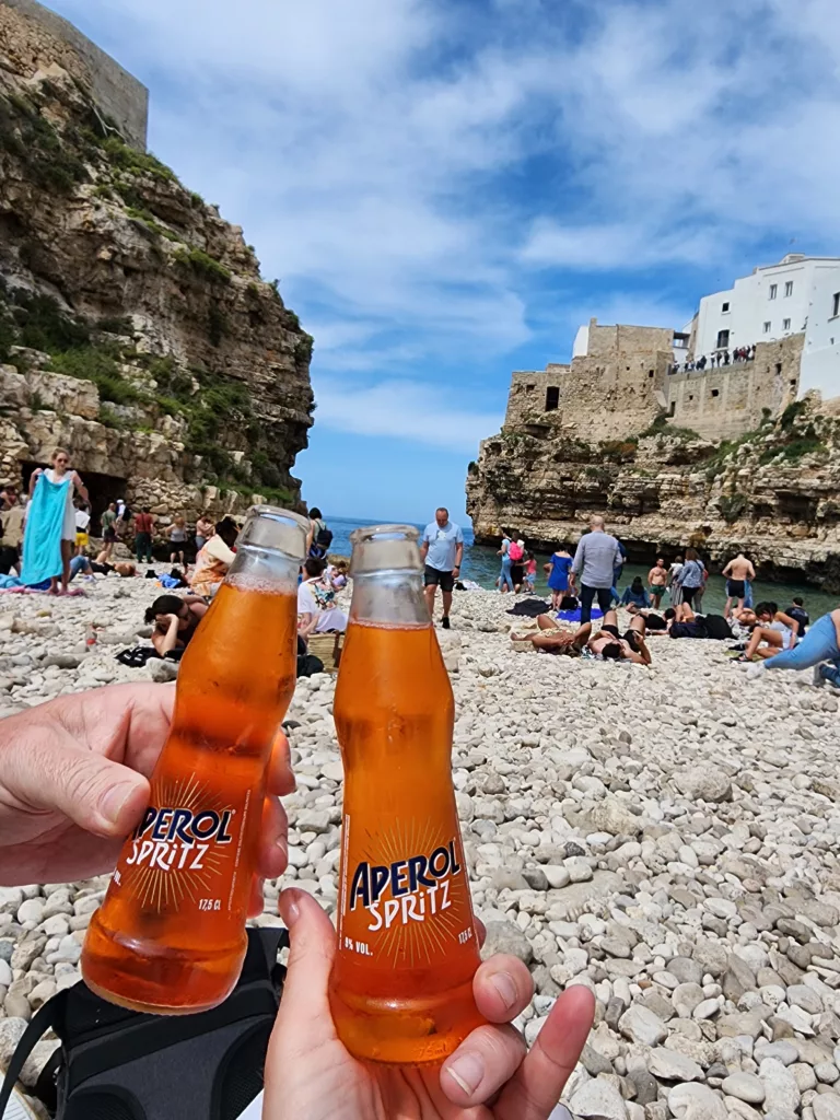 aperol spritz on the beach is gluten free