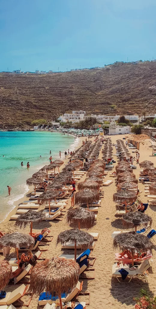 Psarou beach at Mykonos