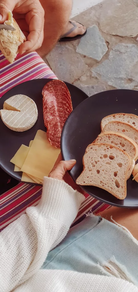 picnic from the supermarkets in Mykonos