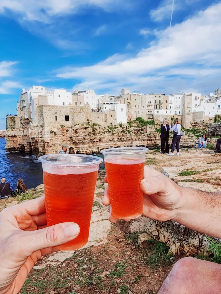 Aperitif at Pietra Piatta, 
Polignano a Mare, Puglia