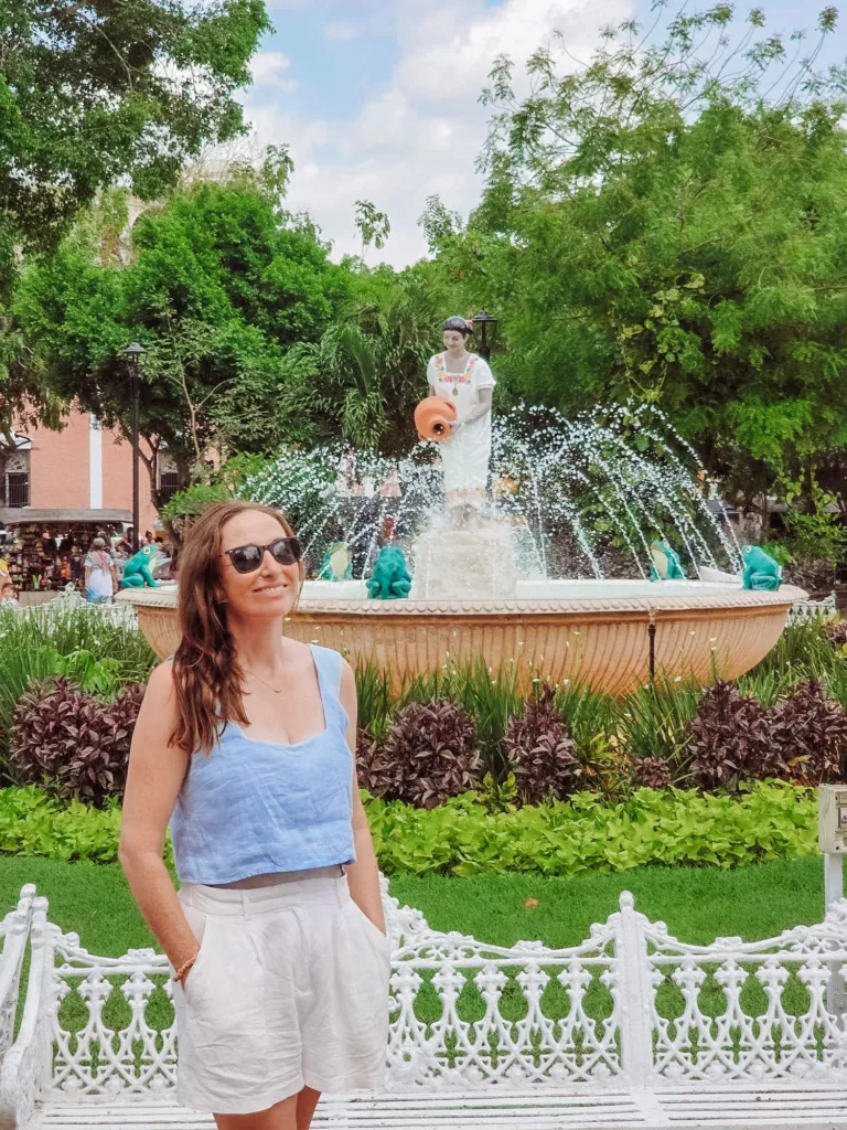 main park square in  Valladolid Mexico