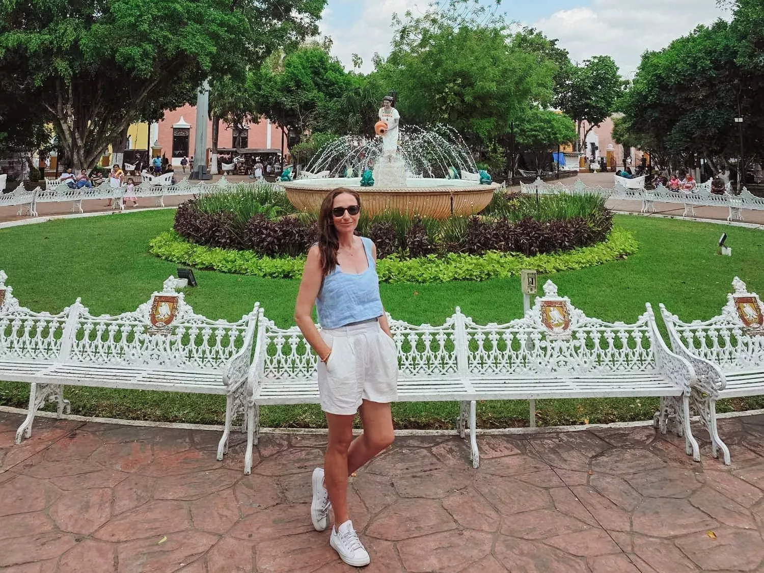 main park square in  Valladolid Mexico