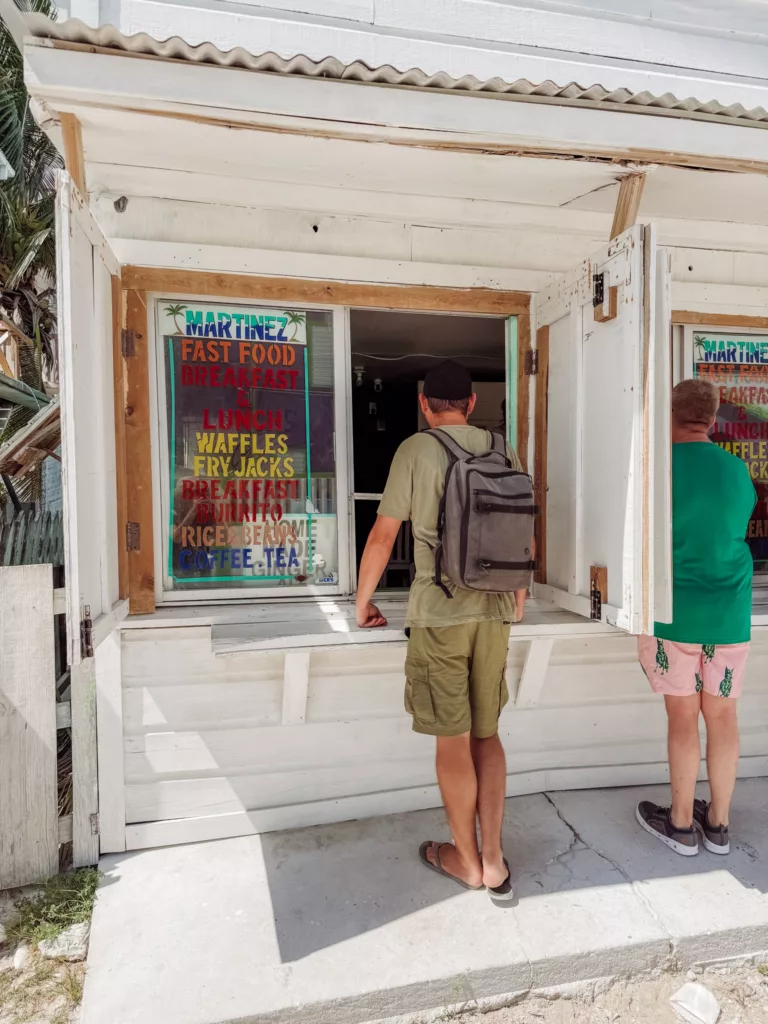 Martinez fast food Caye Caulker