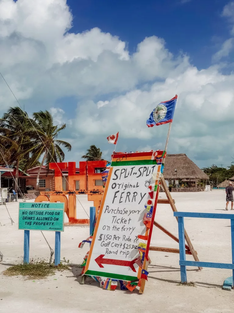 The Split to Split Ferry Caye Caulker