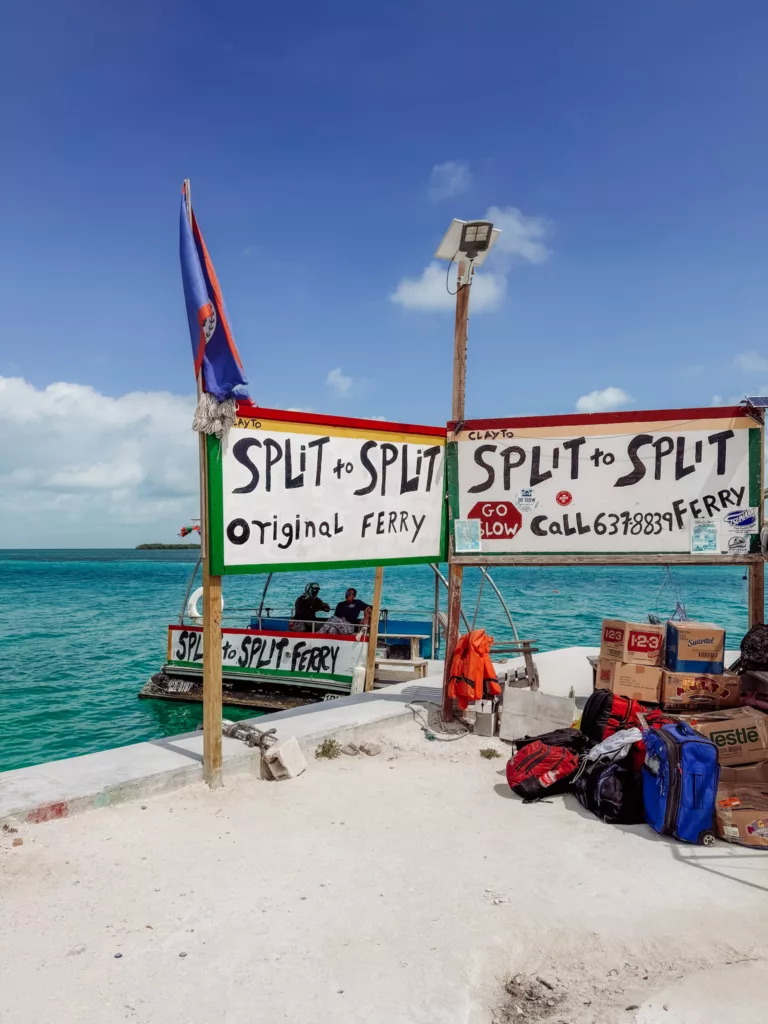 The Split to Split Ferry Caye Caulker