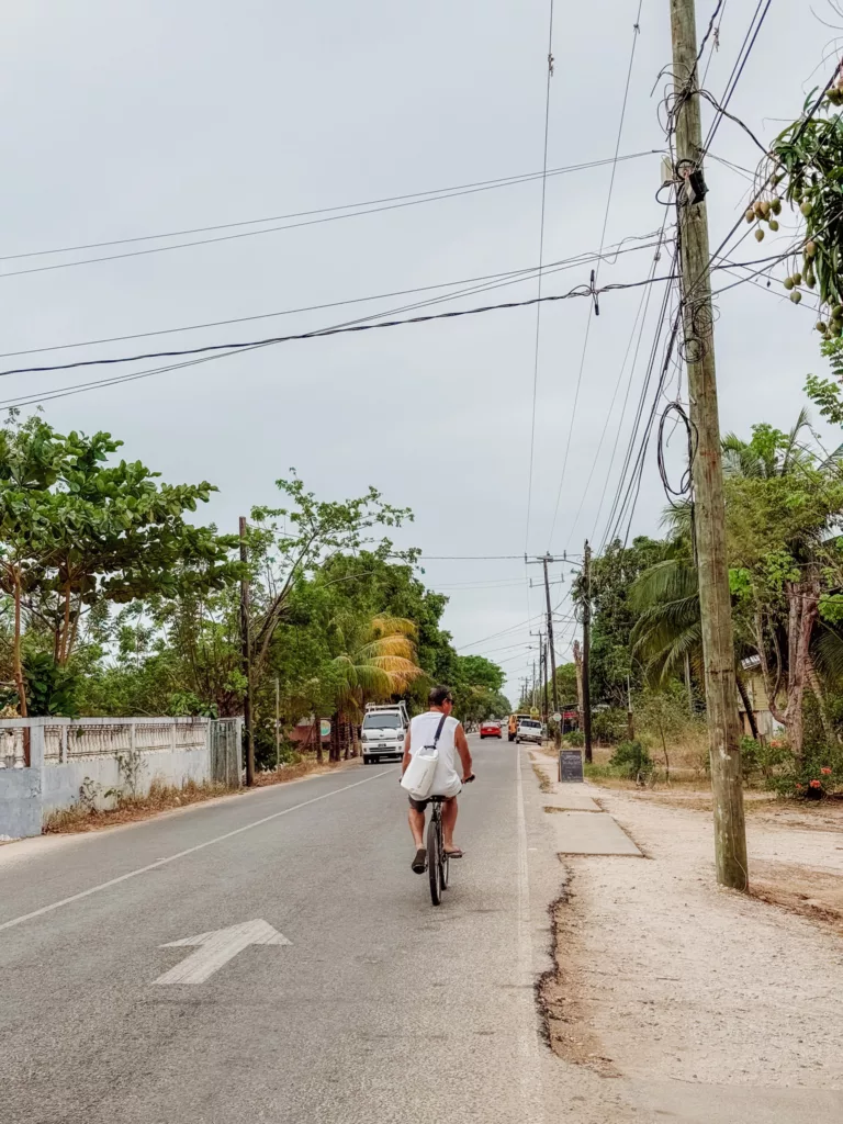 The Lodge at Jaguar Reef has bikes free to use to ride around Hopkins Belize