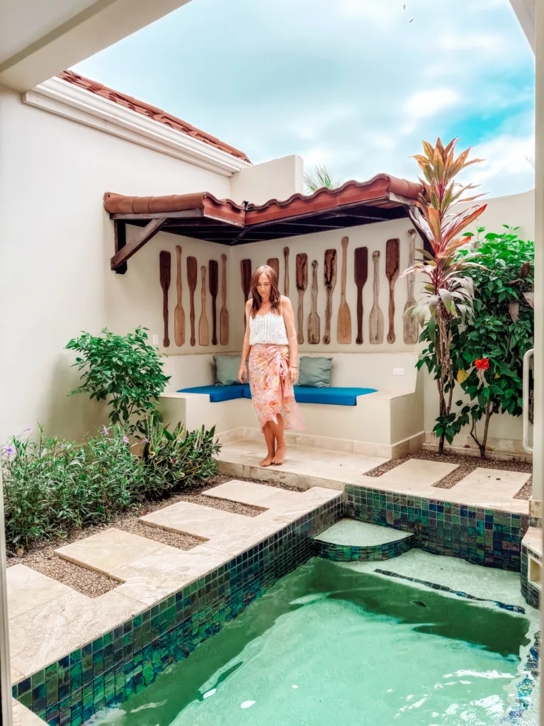 our private plunge pool at The Lodge at Jaguar Reef, best place to stay Belize