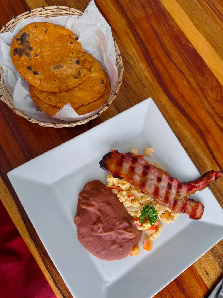 Breakfast at the PaddleHouse Restaurant at the Lodge at Jaguar Reef Belize