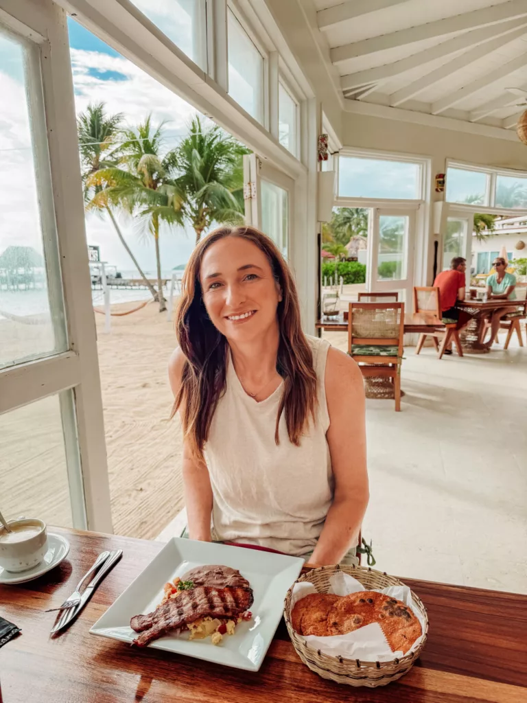 Breakfast at the PaddleHouse Restaurant at the Lodge at Jaguar Reef Belize