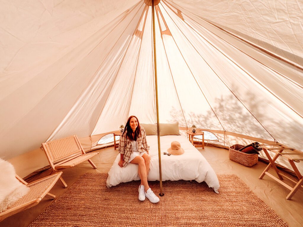 the best camp set up glamping in Joshua Tree