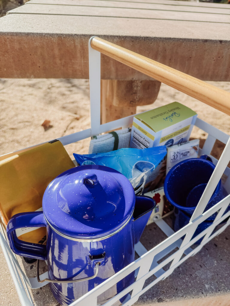 the best camp coffee set up glamping in Joshua Tree