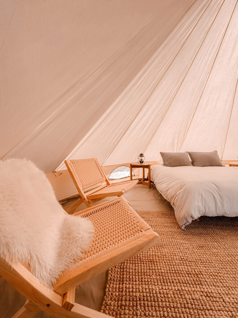 the best camp set up glamping in Joshua Tree