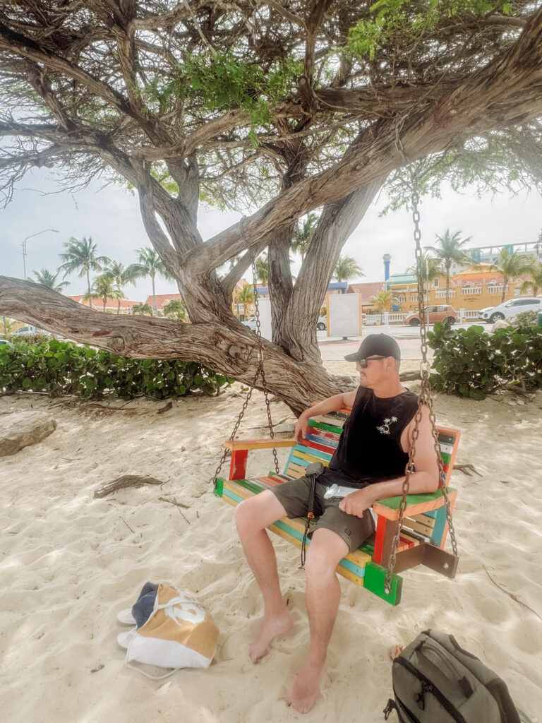 swing on Eagle Beach Aruba