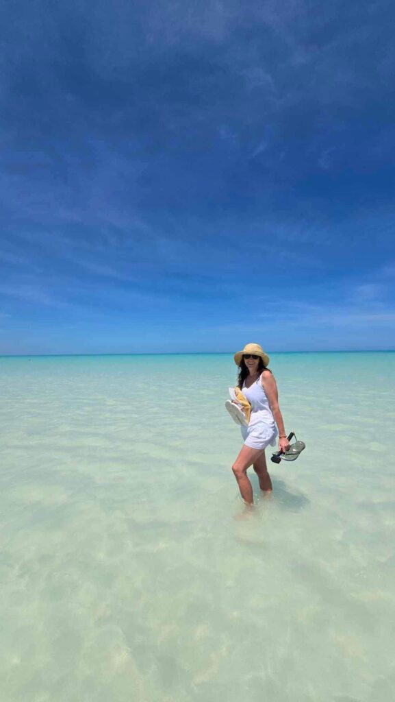 walking out to Playa Mosquito Isla Holbox Mexico