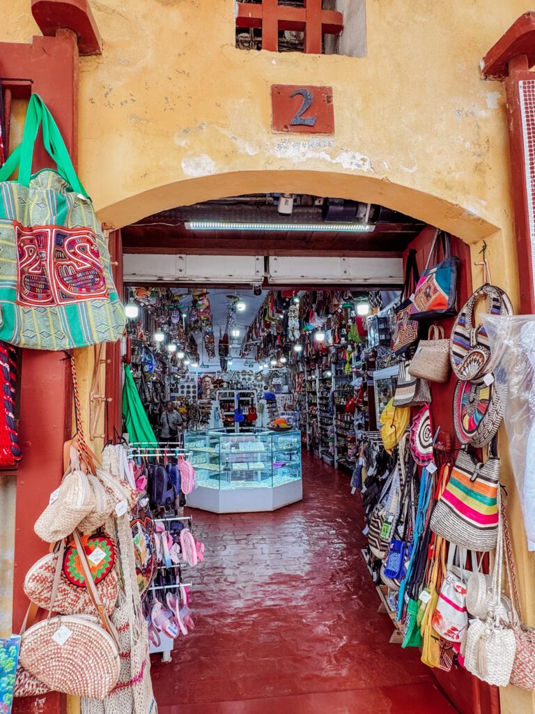 shopping at Las Bovedas Cartagena Colombia