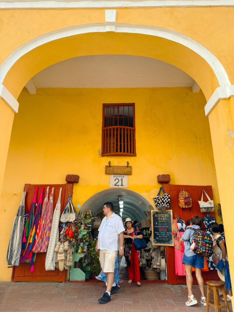 shopping at Las Bovedas Cartagena Colombia