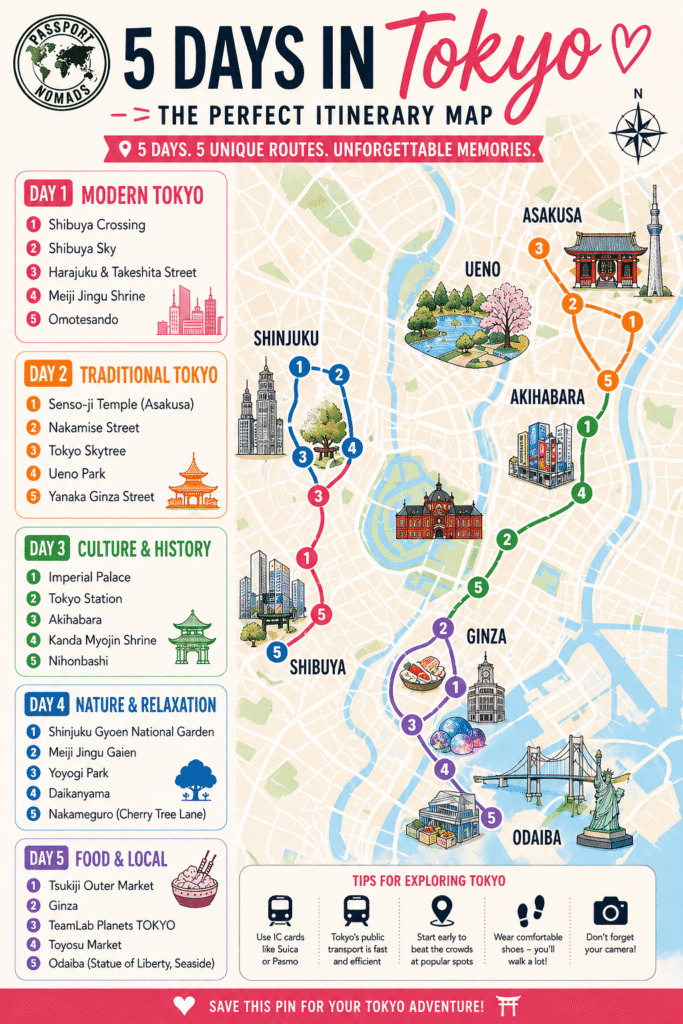 Tokyo Map of things to do