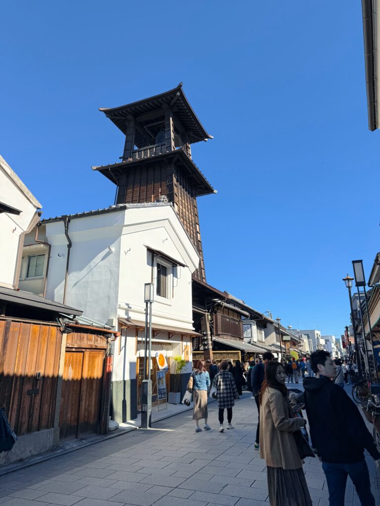old street and tower in kawagoe