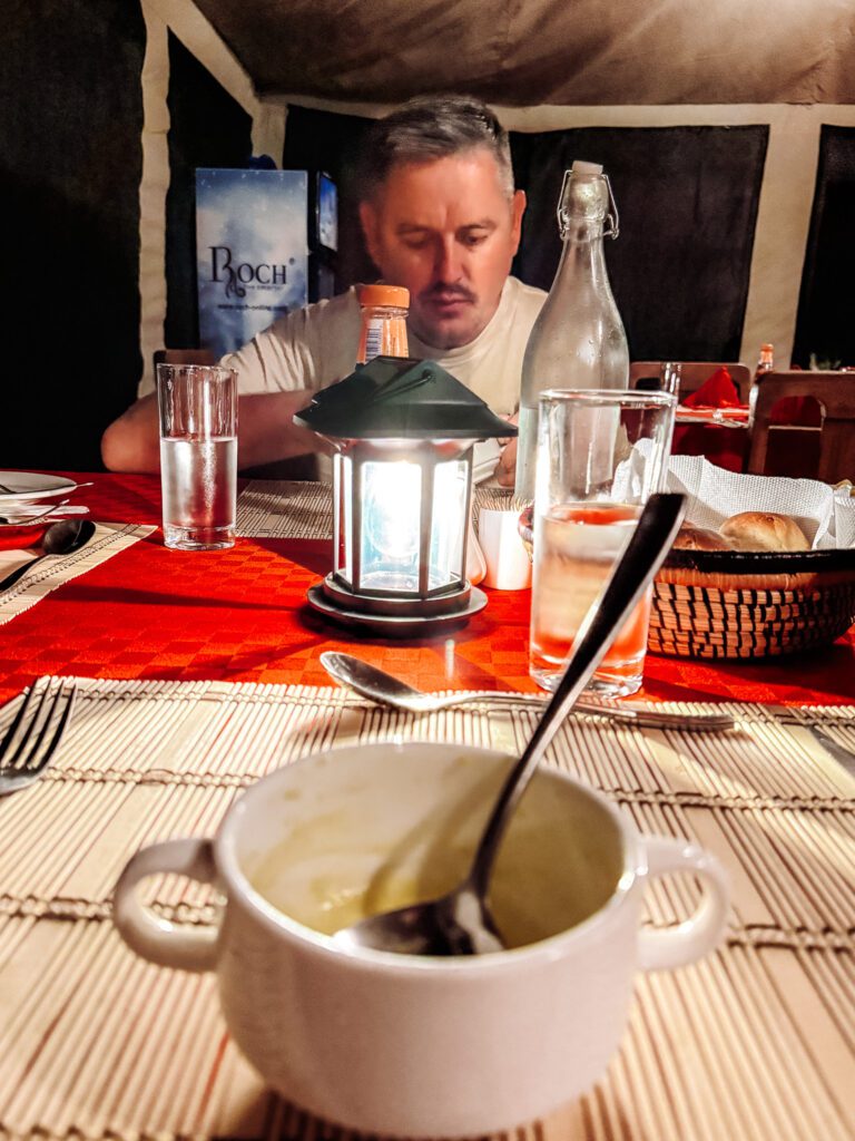 Dinner in the Serengti at Safari Haven Migration Camp