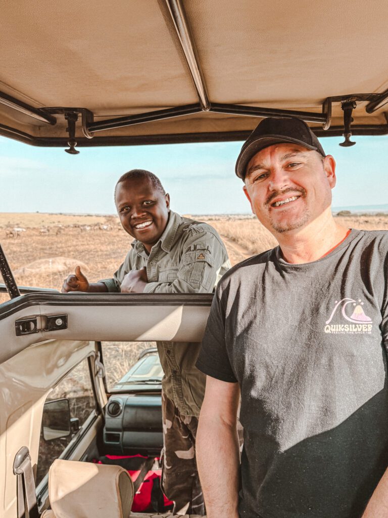 Mike with our Serengeti safari guide!