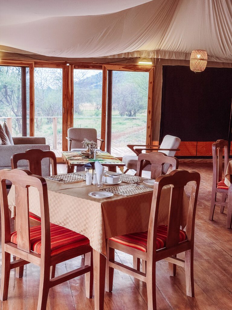 Breakfast at Safari Haven Tented camp on our African Serengeti Safari