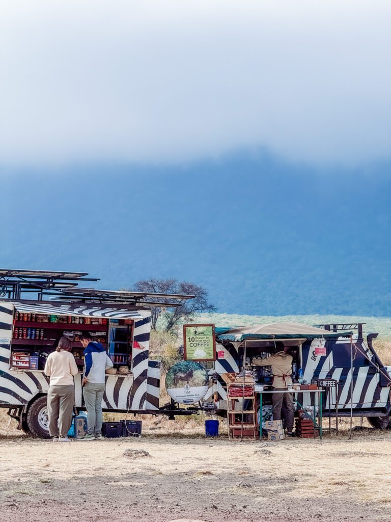 coffee van at the hippo pool in Ngorongoro Crater