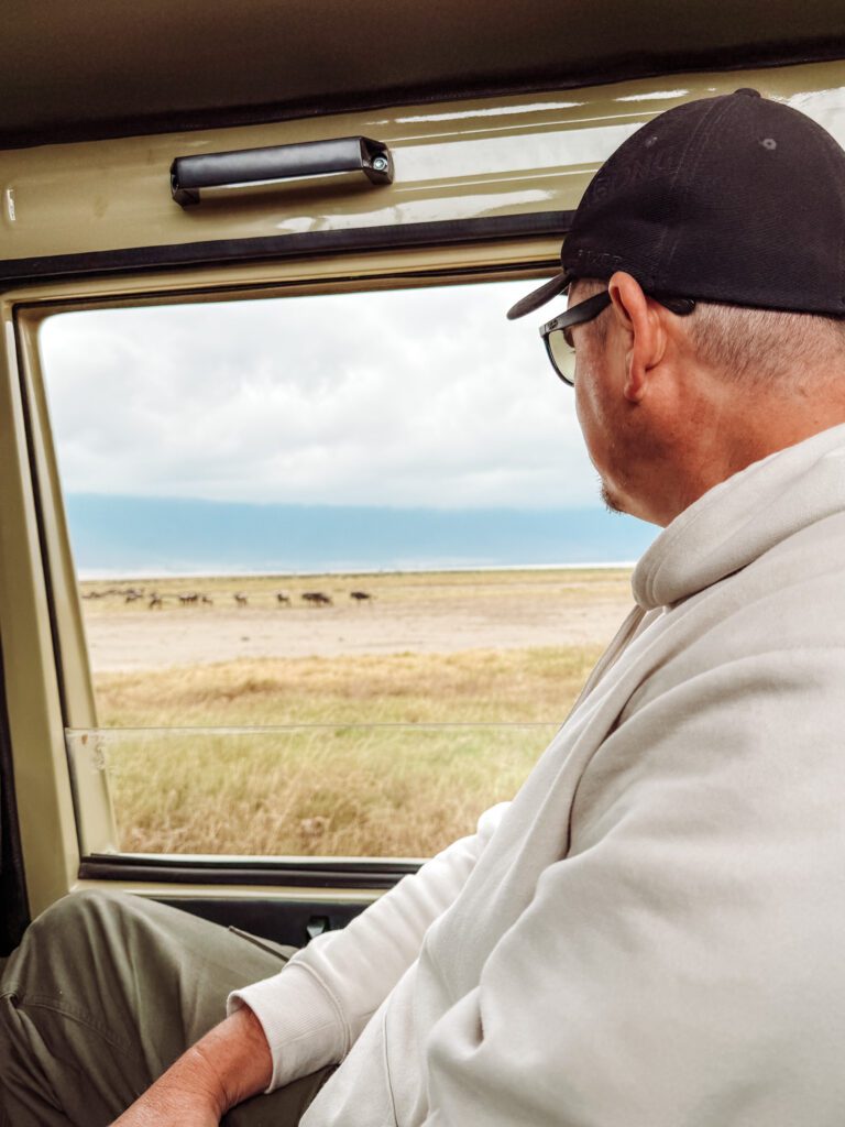 Mike on safari
