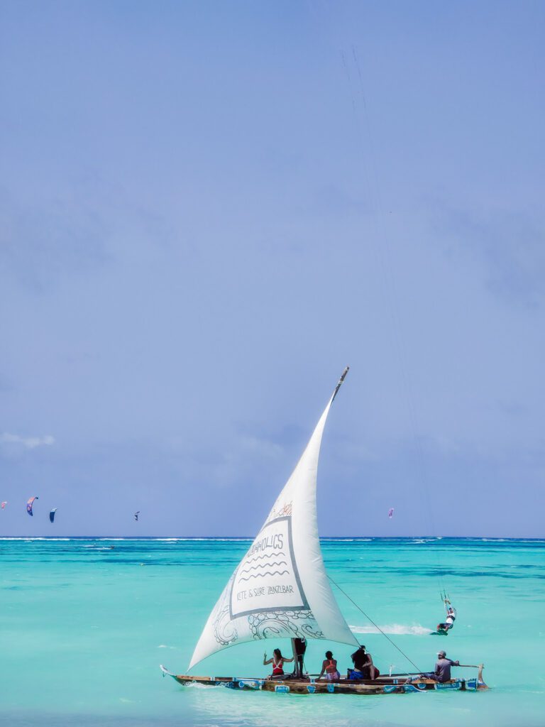 boat on Paje Beach