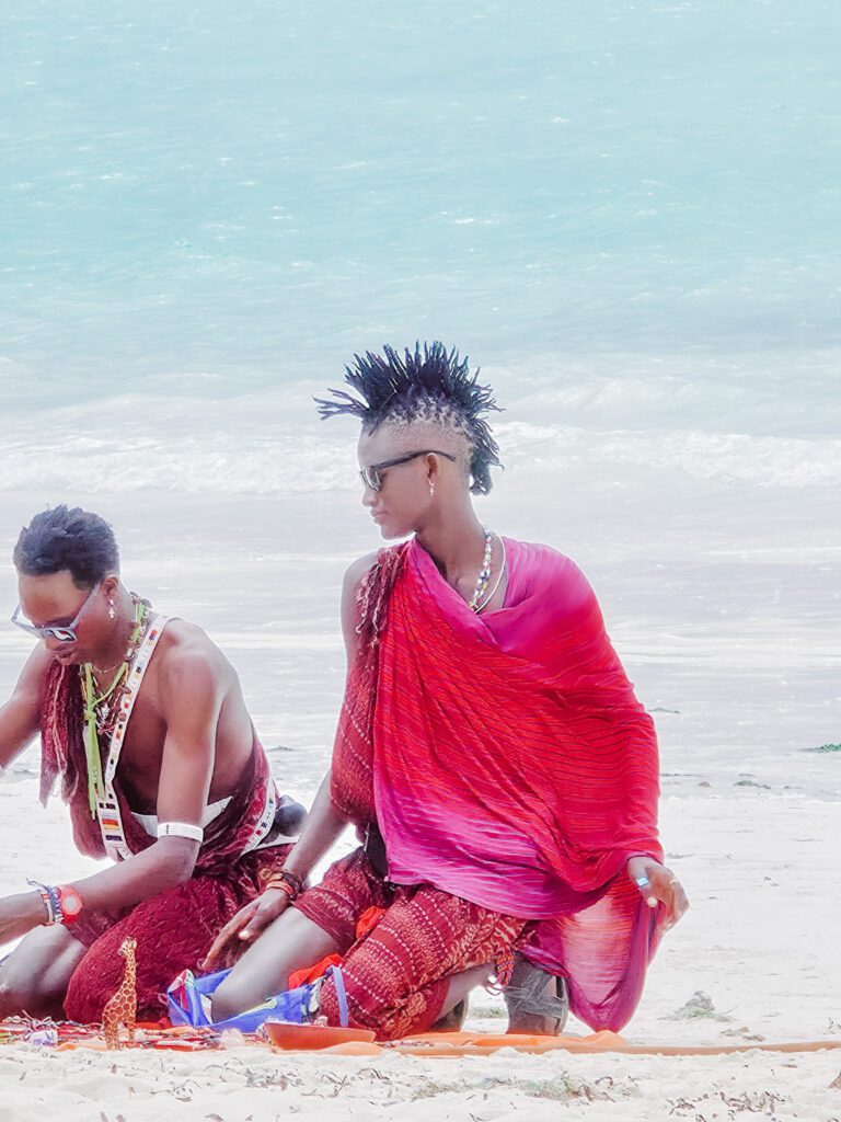 Masai Boys on Paje Beach selling souvenirs on Paje Beach