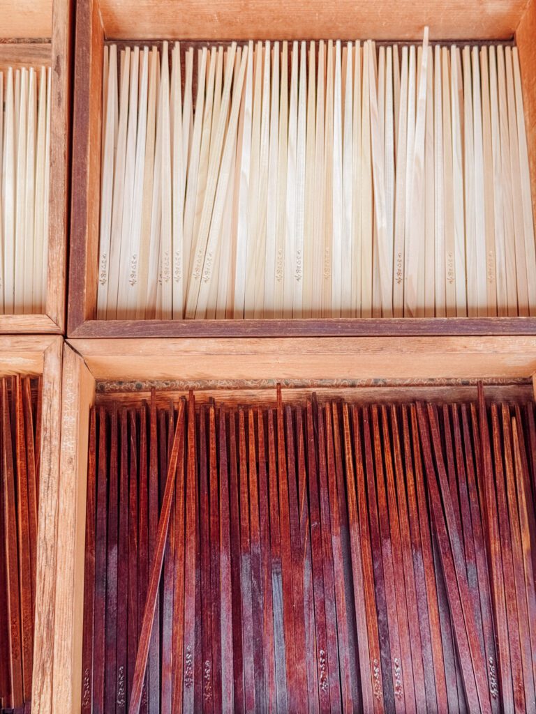 lots of pretty souvenirs in Narai-juku