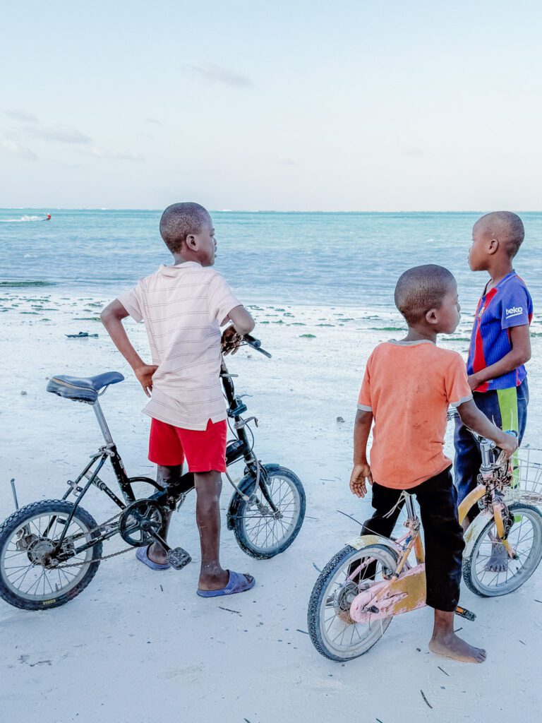 kids on Paje beach