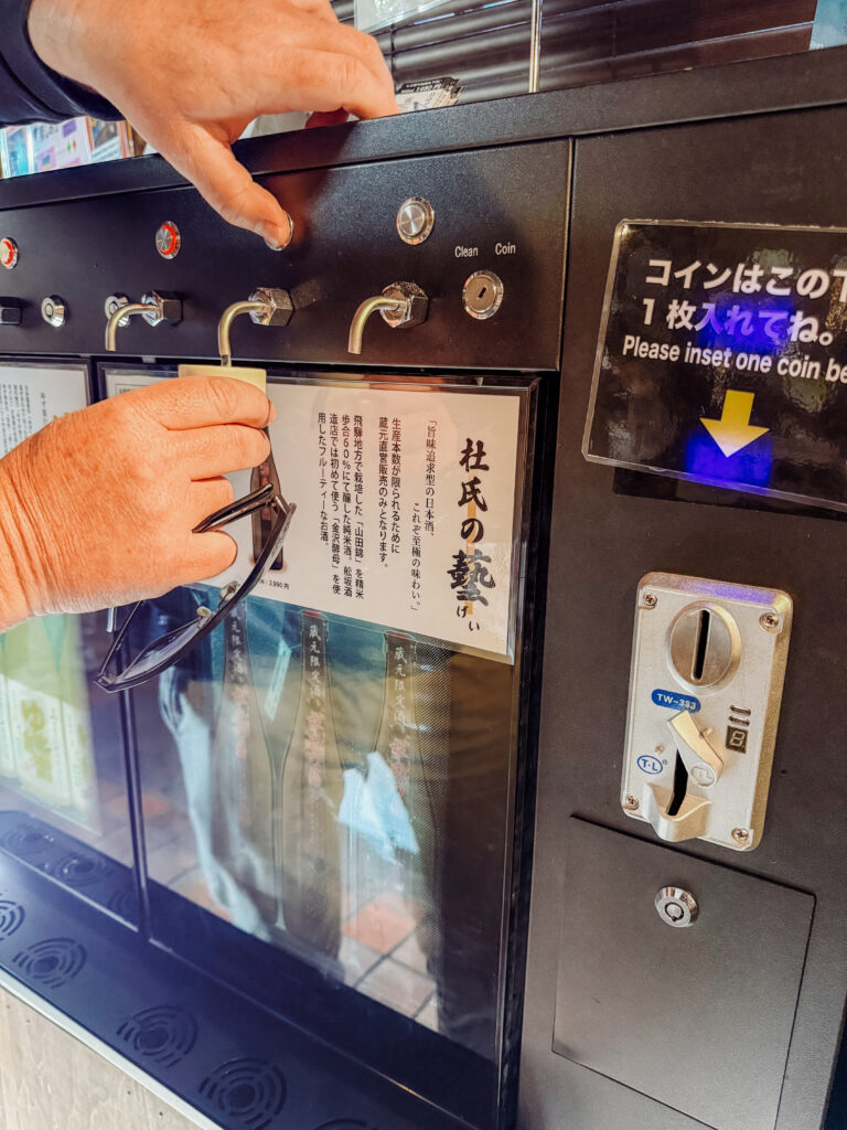 sake tasting in Takayama Japan