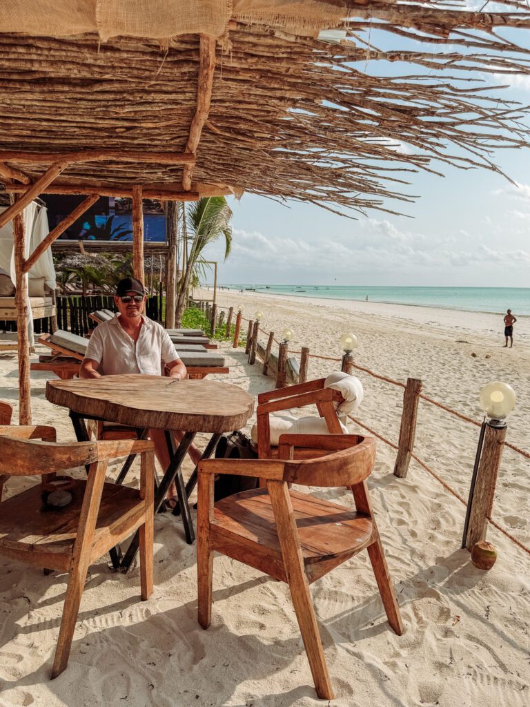Beachfront breakfast at Paje Zanzibar at The Nest