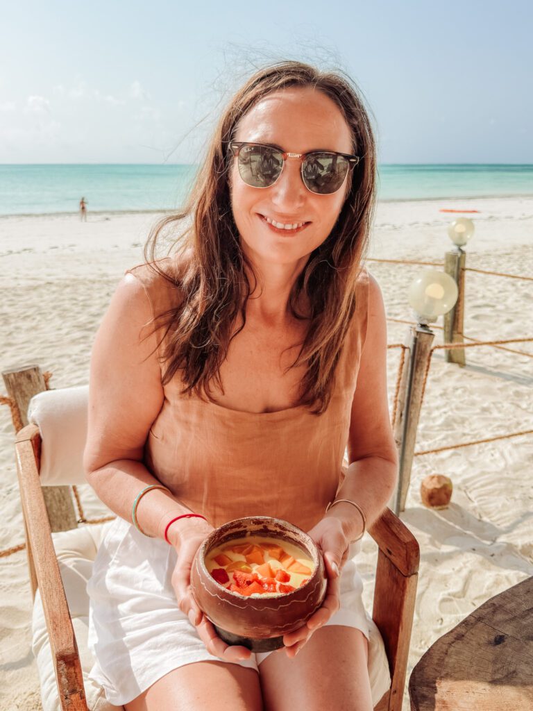 Beachfront breakfast at Paje Zanzibar at The Nest