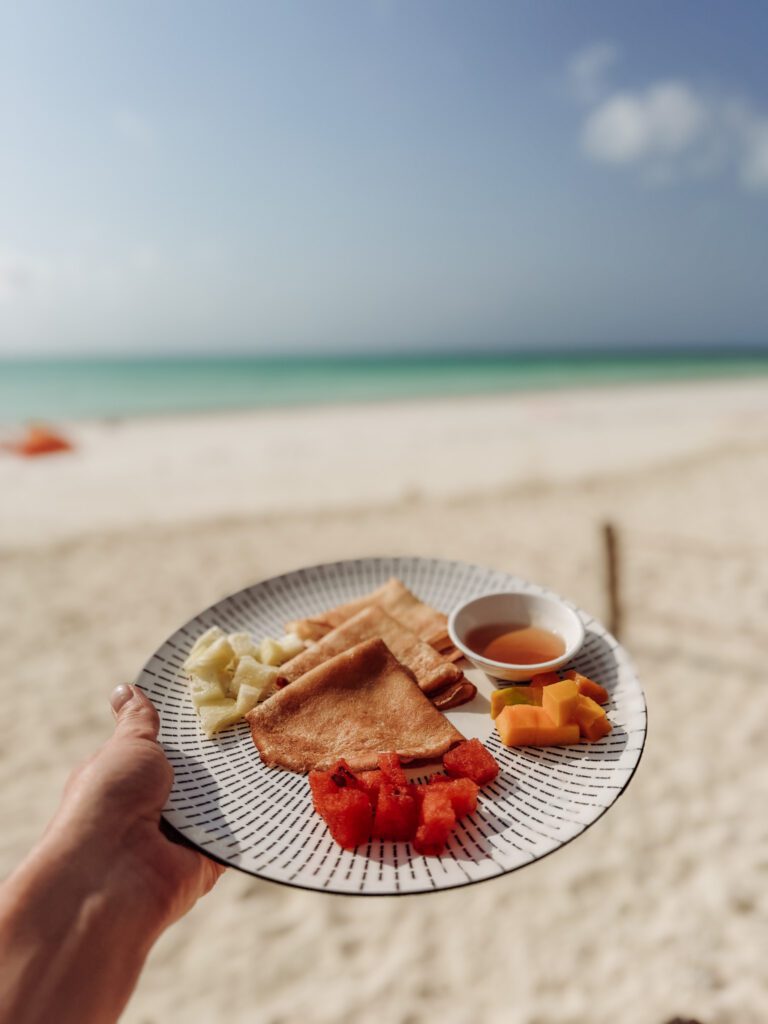 Beachfront breakfast at Paje Zanzibar at The Nest