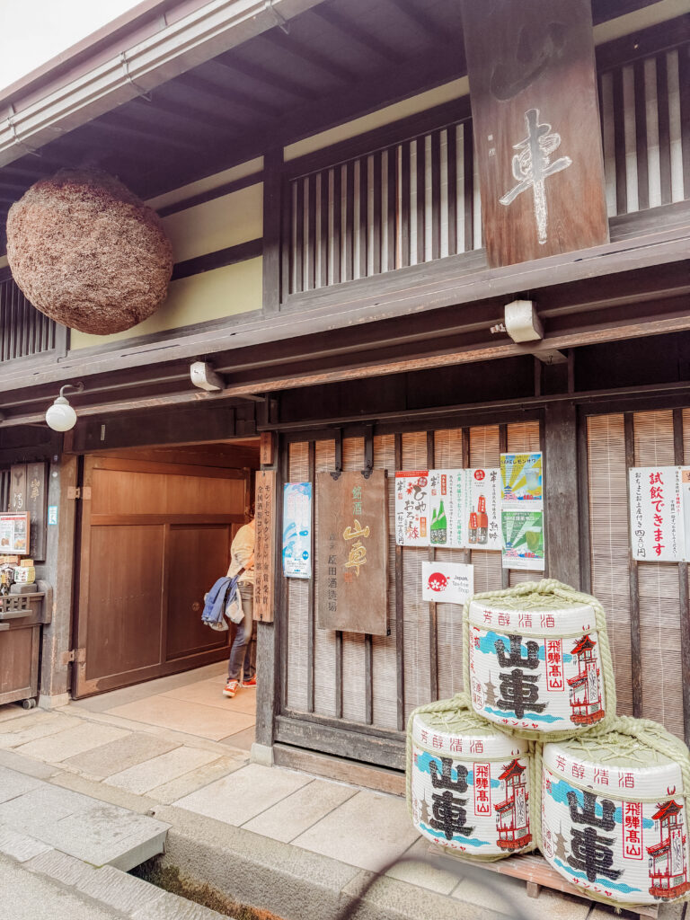 sake tasting in Takayama Japan