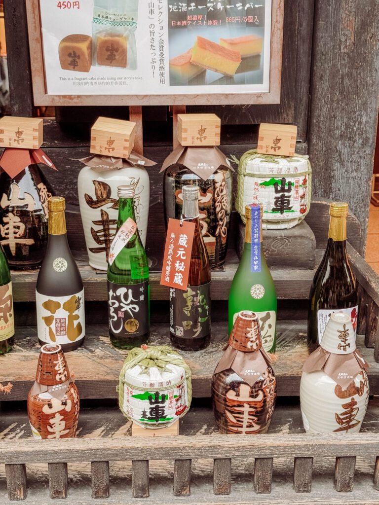 sake tasting in Takayama Japan